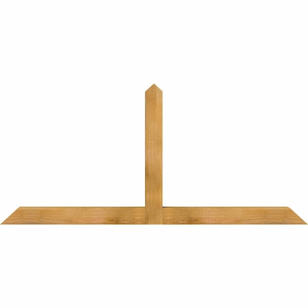 Ekena Millwork Portland Rough Sawn Timber Gable Bracket, Western Red Cedar, 72"W x 33"H x 4"D x 4"F, 11/12 Pitch GBW072X33X0404POR00RWR - main